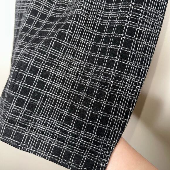Theory Rijik Plaid Short Sleeve Career Dress Black White Size 4 - Picture 5 of 7